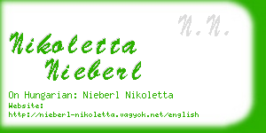 nikoletta nieberl business card